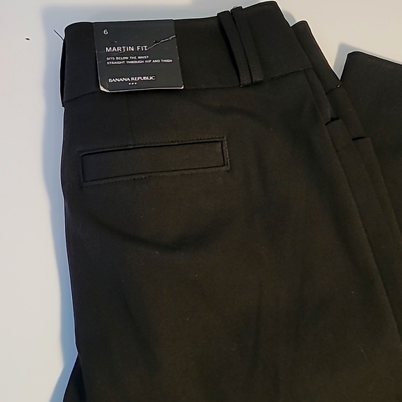 Black Suiting Trouser pant Size 6 Banana Republic Factory  NWT - Picture 2 of 6
